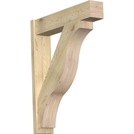 Ekena Millwork Funston Block Rough Sawn Outlooker, Douglas Fir, 8"W x 36"D x 44"H OUT08X36X44FST05RDF